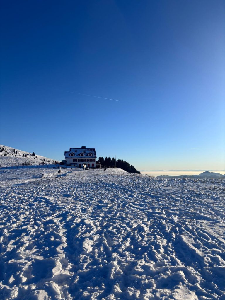 Il bianco della neve verso l'infinito.