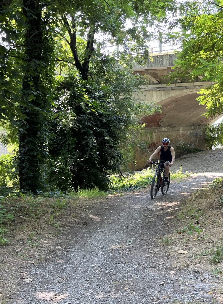 Andare in bicicletta percorrendo i tratti nei boschi o in montagna. Il contatto con la natura non ci può mancare !