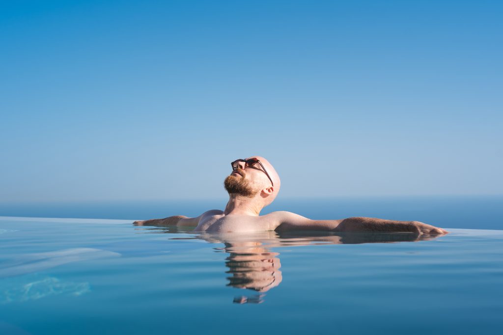 Fare un bagno in paradiso.