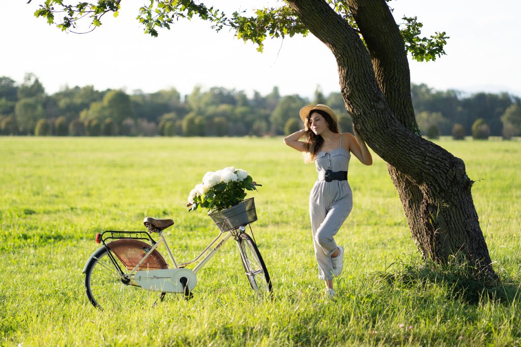 Il mio benessere è pedalare liberamente tra il verde del parco, il vento tra i capelli e il sorriso che illumina il viso.