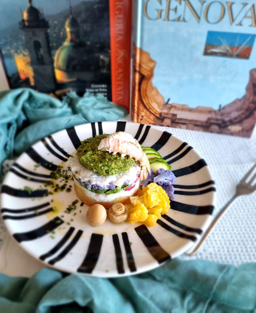 Ricreare piatti della tradizione della mia regione, utilizzando e recuperando gli avanzi di pesce e verdure, del giorno precedente. Questa è la mia versione del cappon magro, un piatto presente sulle tavole liguri soprattutto a Natale e Capodanno. Un'idea gustosa, antispreco in cucina.