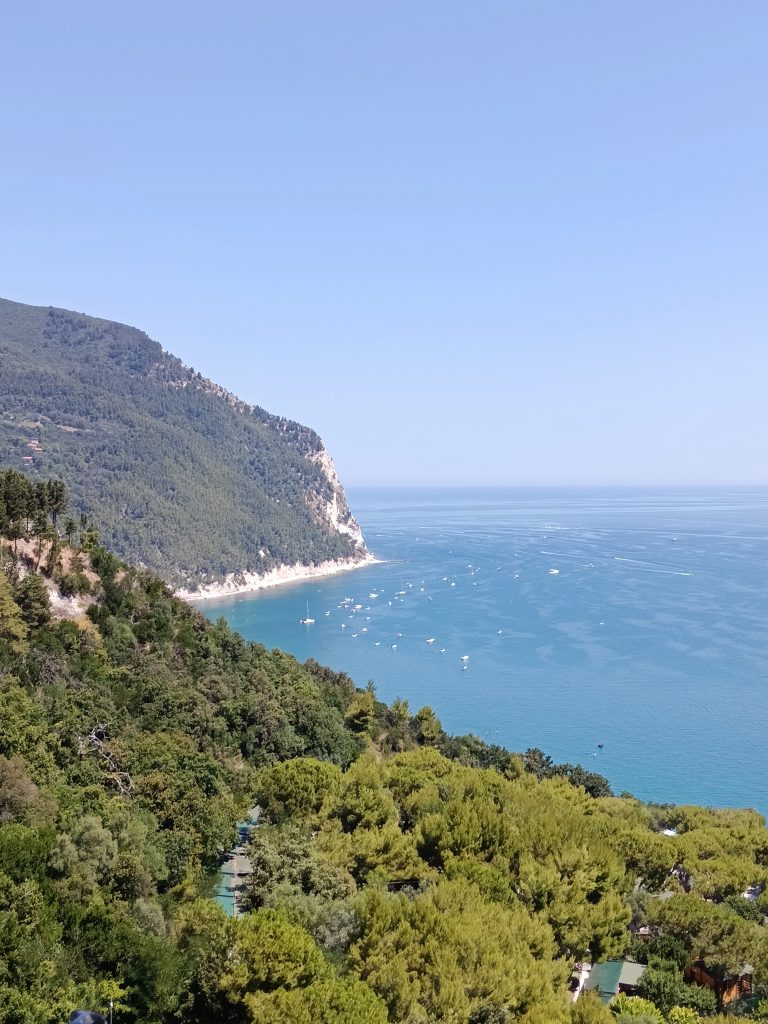 ...sedermi su una panchina all'ombra, in silenzio, con vista sul Monte Conero, osservando barchette e motoscafi della domenica, la migliore contemplazione.