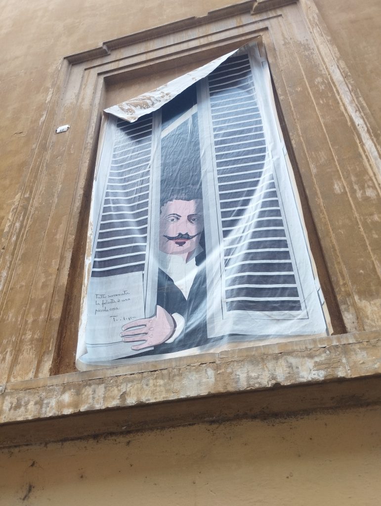 passeggiare ed incontrare il sommo poeta che con la sua voce contribuisce al mio benessere interiore.