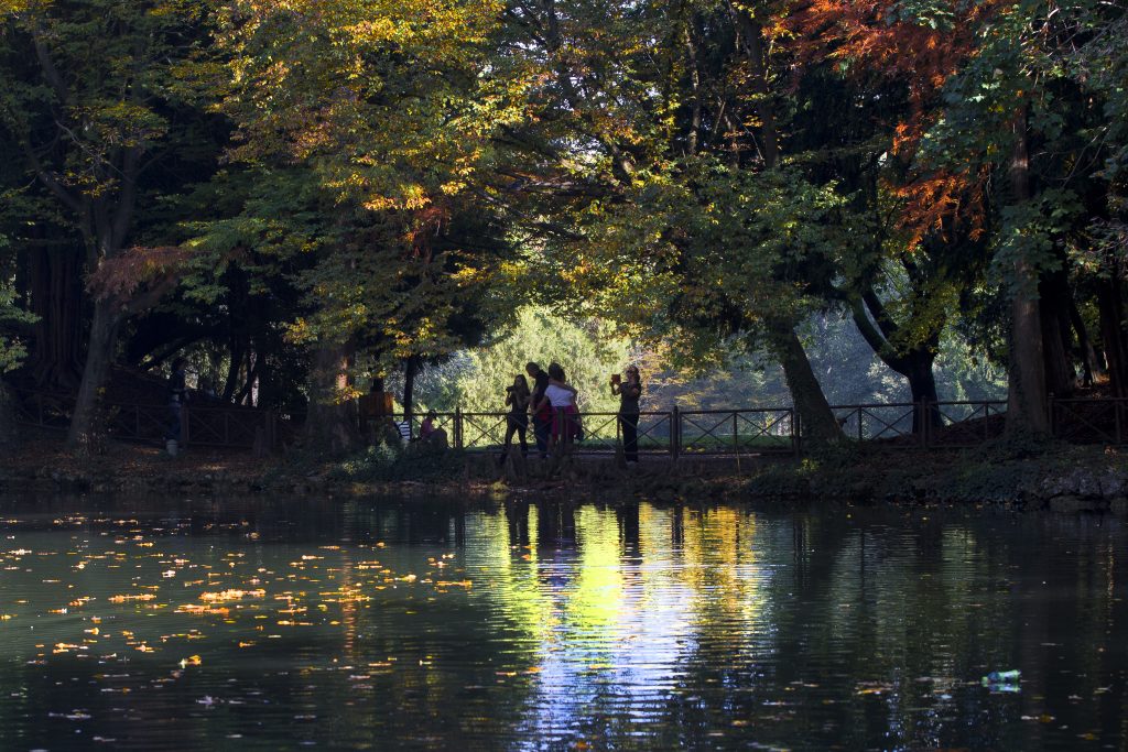 respirare aria pura nella bellezza del parco