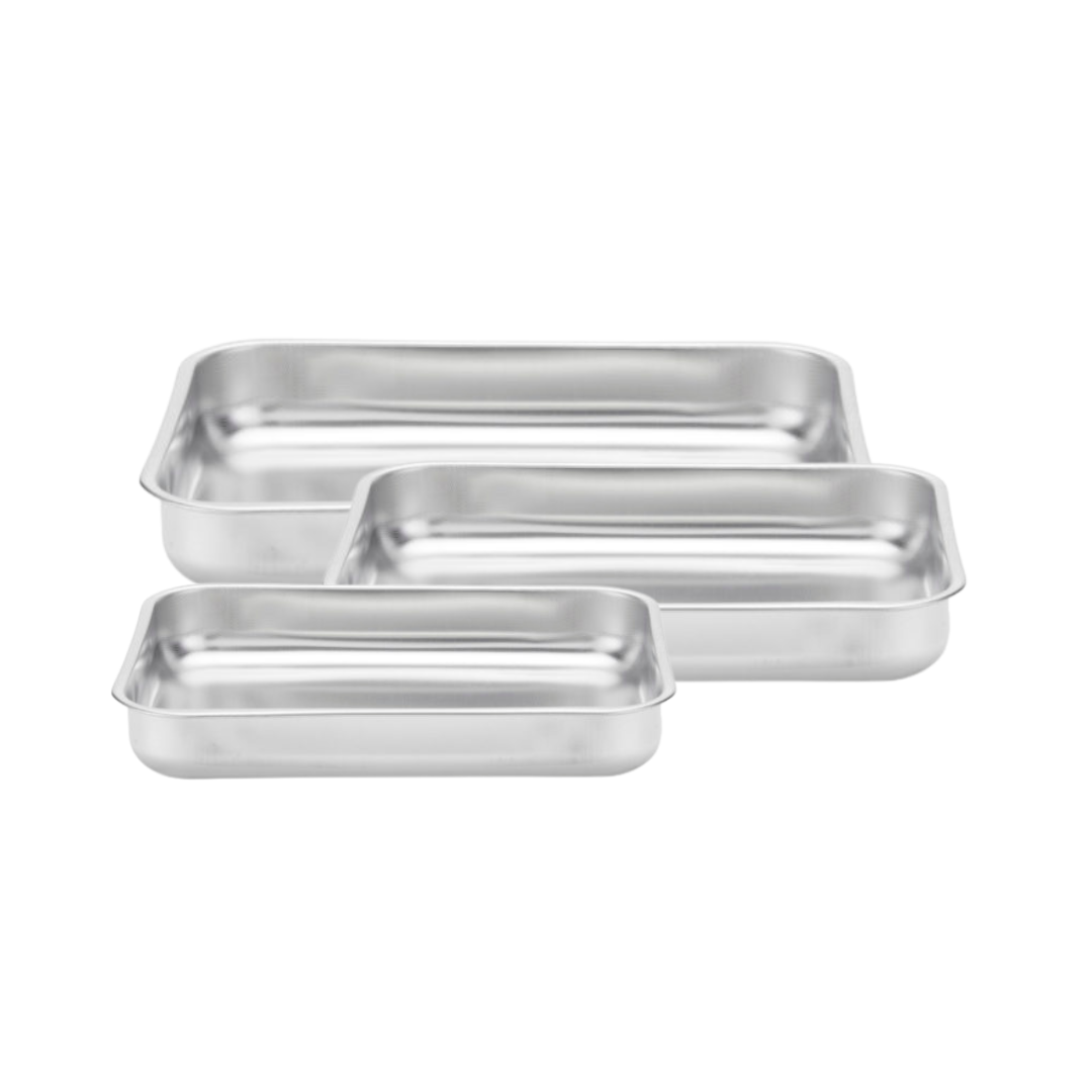 Teglia Rettangolare Antiaderente BAKKEN 15x10 Cm, Acciaio Al Carbonio Con Manici Silicone, Senza PFOA