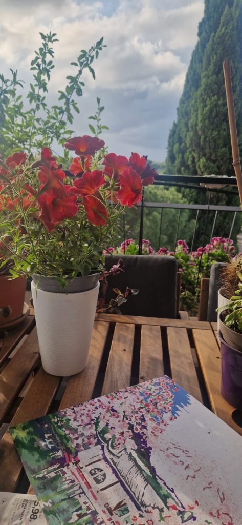 ...dipingere circondata dai miei fiori