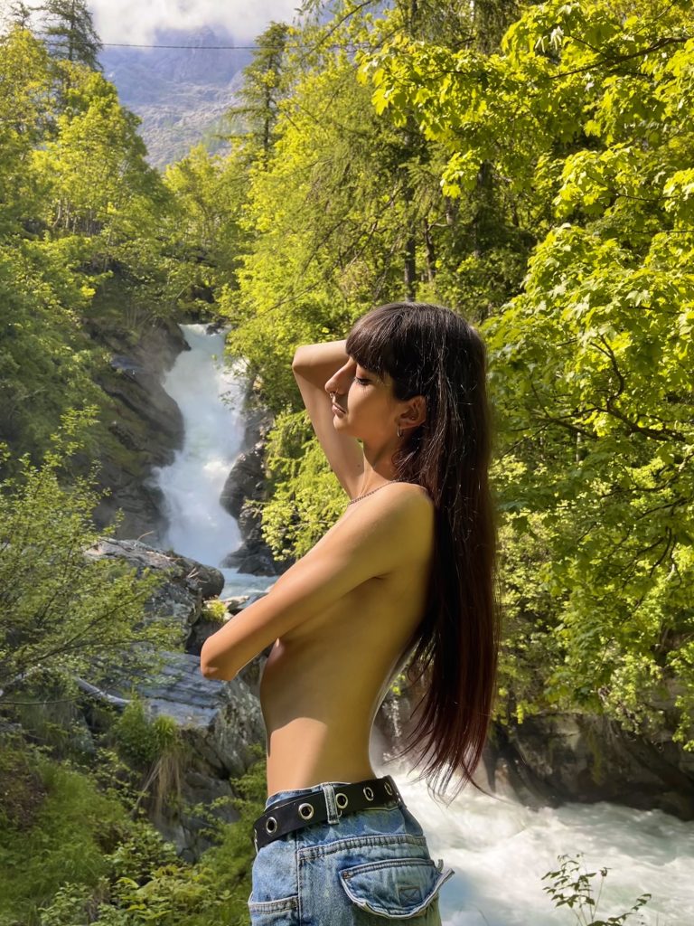poter essere libera a contatto con la natura