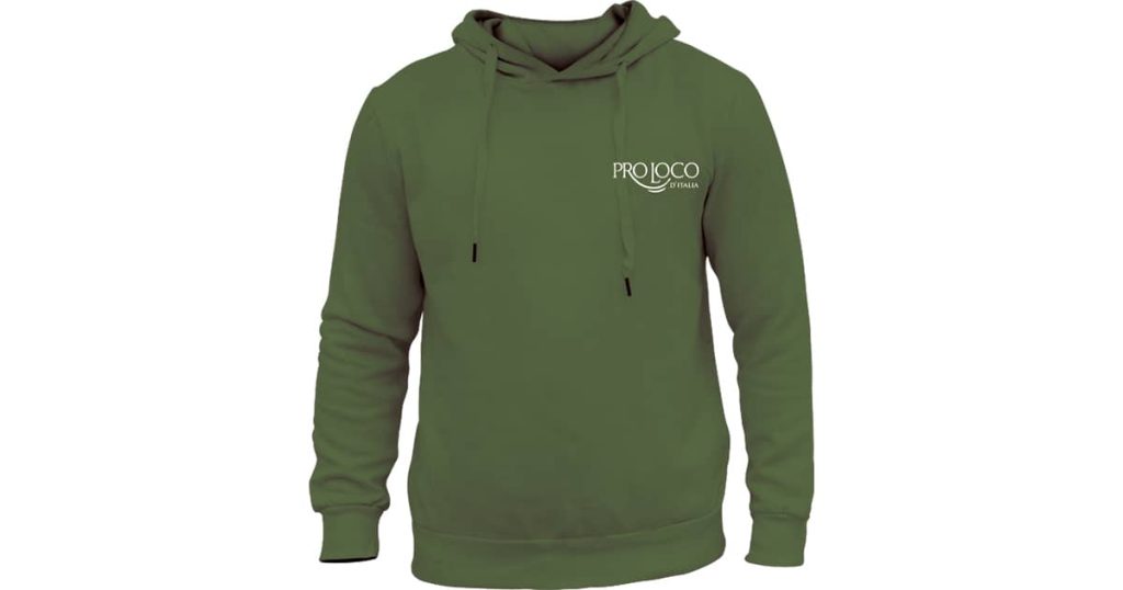 Premio felpa sportiva verde militare UNPLI - UNIONE NAZIONALE PRO LOCO ITALIANE